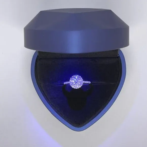 Moissanite Diamond Engagement Ring Brilliant Round Cut GRA S925 1 Ct Size 6 - Picture 7 of 11